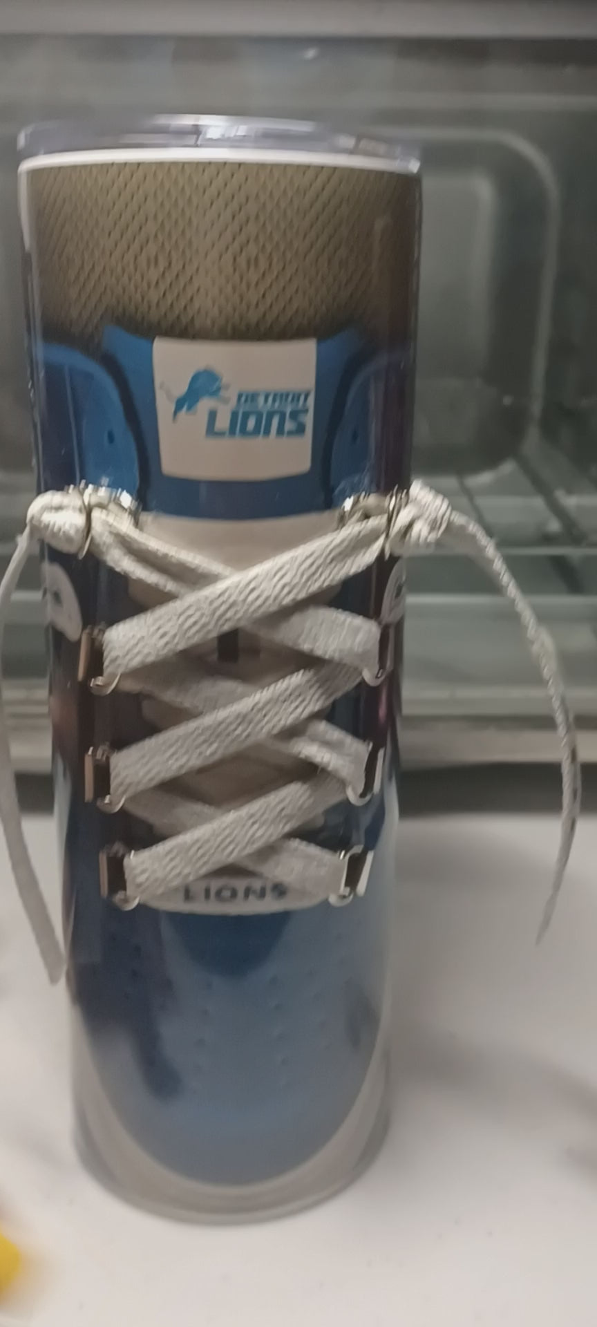 Football Sneaker Tumbler w/ 3D Laces