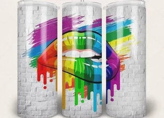 Rainbow Lips Tumbler